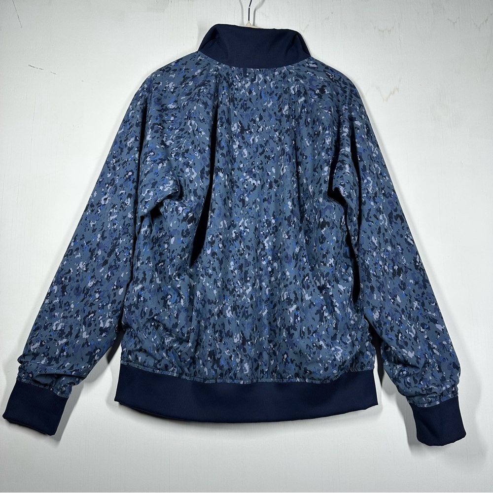 Athleta Blue Patterned Bomber Jacket - image 3